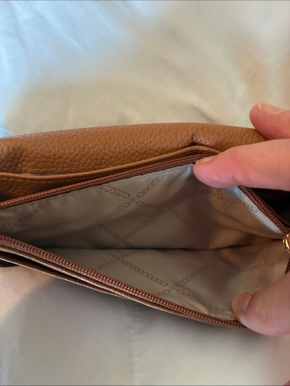 Michael Kors Two-Tone Brown and Black Logo Crossbody Bag